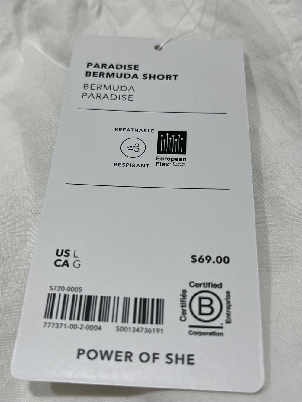 Athleta Paradise Bermuda Shorts in crisp white. Sz L. 7 inch inseam. - Picture 5 of 12